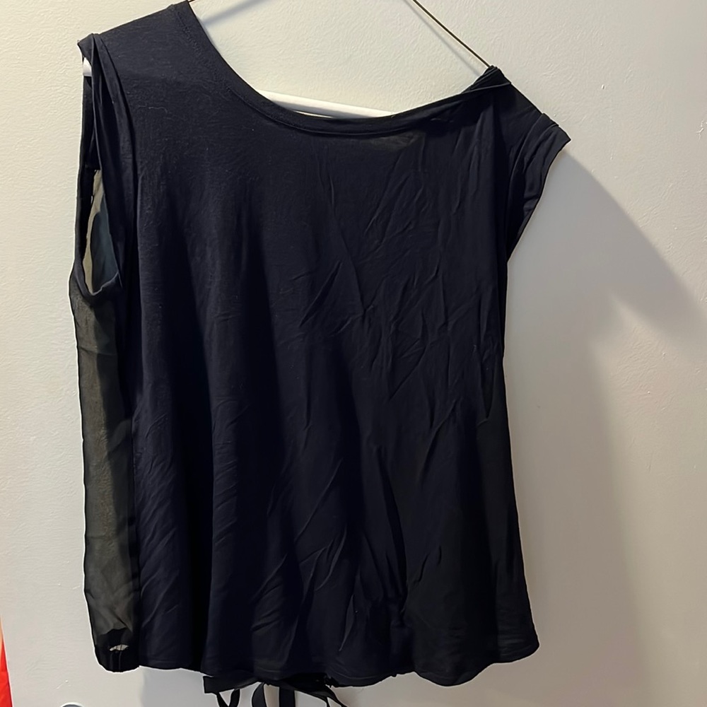 Cotton front sheer back with a tie